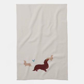 Lange Dachshund Kitchen Towel Theedoek