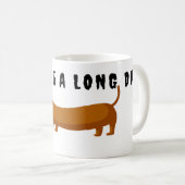 Lange dag teckel Wiener hond grappig Koffiemok (Voorkant rechts)