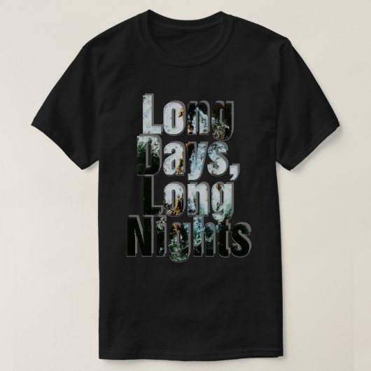 Lange dagen Lange nachten T-shirt (Design voorkant)
