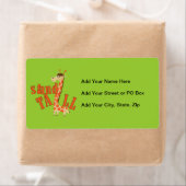 Lange de Tribune van de giraf Etiket (Insitu)