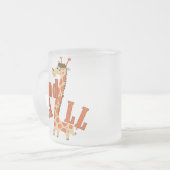 Lange de Tribune van de giraf Matglas Koffiemok (Voorkant links)