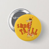 Lange de Tribune van de giraf Ronde Button 5,7 Cm (Voorkant /achterkant)