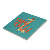 Lange de Tribune van de giraf Tegeltje (Zijkant)