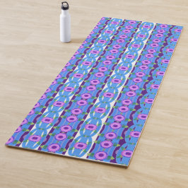 Lange Decoratieve Mat in Blauw en Paarse