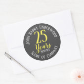 Lange dienst of pensioen ronde sticker (Envelop)