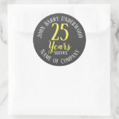 Lange dienst of pensioen ronde sticker (Tas)