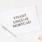 Lange dode talen - Latijn Rechthoekige Sticker (Envelop)