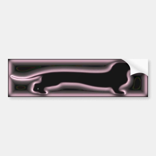 lange Doxie Bumpersticker (Voorkant)