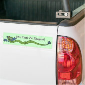 Lange Dragon~hier zijn Dragons. Bumpersticker (Op Truck)