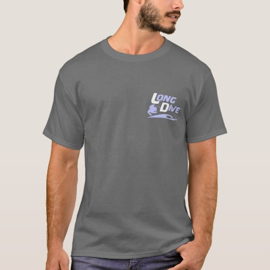 Lange duik: Angler T-shirt - Donker (Voorkant)