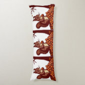 🐿️ Lange Eekhoorn Kussen voor Herfst (Voorkant Verticaal)