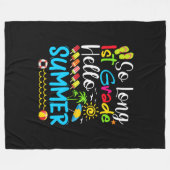 Lange eerste graad Hallo zomerdag op school. Fleece Deken (Voorkant (Horizontaal))