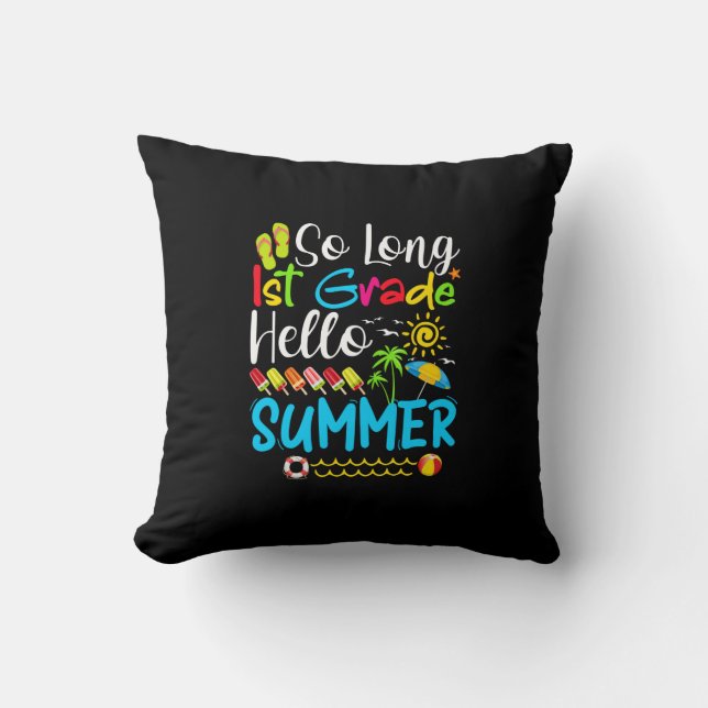Lange eerste graad Hallo zomerdag op school. Kussen (Voorkant)