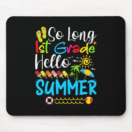 Lange eerste graad Hallo zomerdag op school. Muismat (Voorkant)