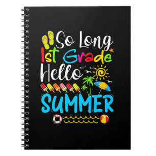 Lange eerste graad Hallo zomerdag op school. Notitieboek