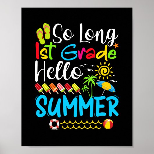 Lange eerste graad Hallo zomerdag op school. Poster (Voorkant)
