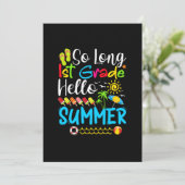 Lange eerste graad Hallo zomerdag op school. Save The Date (Staand voorkant)