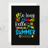 Lange eerste graad Hallo zomerdag op school. Save The Date (Voorkant / Achterkant)