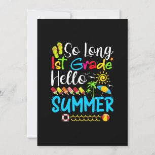Lange eerste graad Hallo zomerdag op school. Save The Date