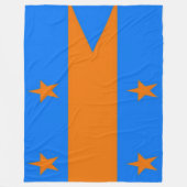 LANGE EILANDVLAG FLEECE DEKEN (Voorkant)