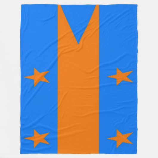 LANGE EILANDVLAG FLEECE DEKEN (Voorkant)