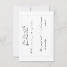 Lange Elegante RSVP-kaart
