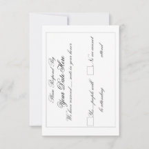 Lange Elegante RSVP-kaart