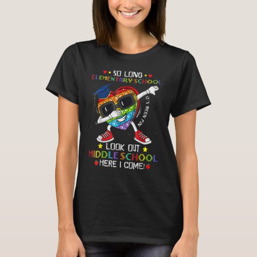 Lange elementaire hier kom ik Pop uit de middelbar T-shirt (Voorkant)