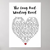 Lange en lichtere wegsong lyric Heart print (Voorkant)