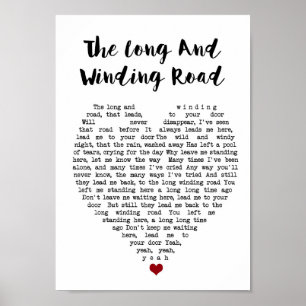 Lange en lichtere wegsong lyric Heart print