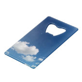 Lange enkelvoudige wolk creditkaart flessenopener (Voorkant Gekanteld)