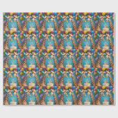 **"Lange feesten: een Giraffe verjaardagsbash"** Cadeaupapier (Vlak)