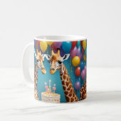 **"Lange feesten: een Giraffe verjaardagsbash"** Koffiemok (Voorkant links)