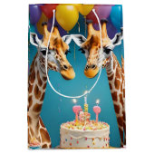 **"Lange feesten: een Giraffe verjaardagsbash"** Medium Cadeauzakje (Voorkant)