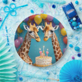 **"Lange feesten: een Giraffe verjaardagsbash"** Papieren Bordje (Feest)