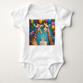 **"Lange feesten: een Giraffe verjaardagsbash"** Romper (Voorkant)