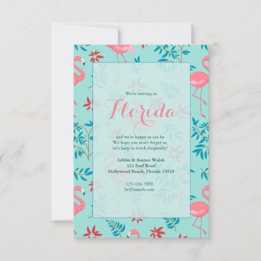 Lange Flamingo's Uitnodigingen (Voorkant)