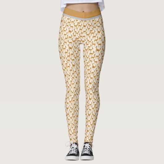 "LANGE GAZELLE PRINT" – ACTIVEWEAR LEGGINGS (Voorkant)