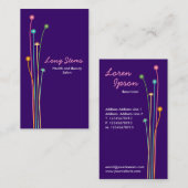 Lange gedichten - donker Paars Visitekaartje (Voorkant / Achterkant)