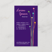 Lange gedichten - donker Paars Visitekaartje (Achterkant)