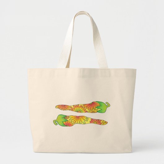 Lange gele paprika's grote tote bag (Voorkant)