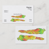 Lange gele paprika's visitekaartsjabloon visitekaartje (Voorkant / Achterkant)