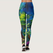 Lange Giraffe in de Bomen Leggings (Achterkant)