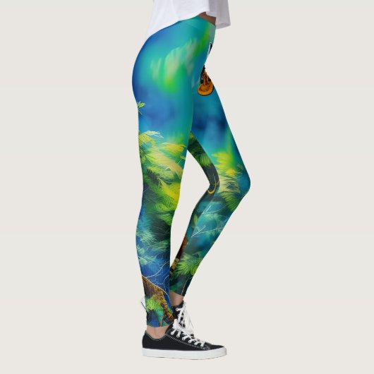 Lange Giraffe in de Bomen Leggings (Rechts)