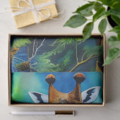 Lange Giraffe in de bomen Tissuepapier (Geschenk)