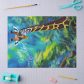 Lange Giraffe in de bomen Verjaardag Tissuepapier (Craft)