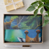 Lange Giraffe in de bomen Verjaardag Tissuepapier (Geschenk)