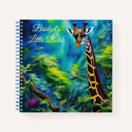 Lange Giraffe in het Trees Spiral Notitieboek
