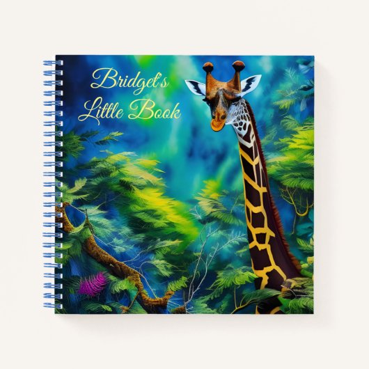 Lange Giraffe in het Trees Spiral Notitieboek (Voorkant)