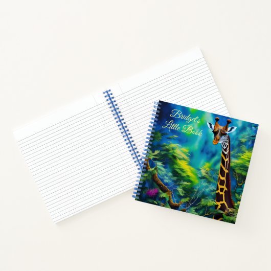 Lange Giraffe in het Trees Spiral Notitieboek (Binnen)